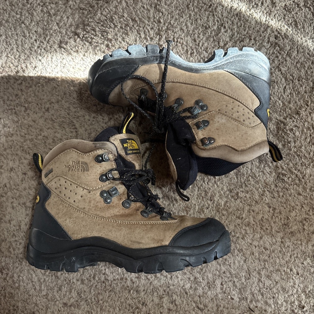 The North Face Trek Light GTX Leather Hiking Boots Women's 7 Tan Brown